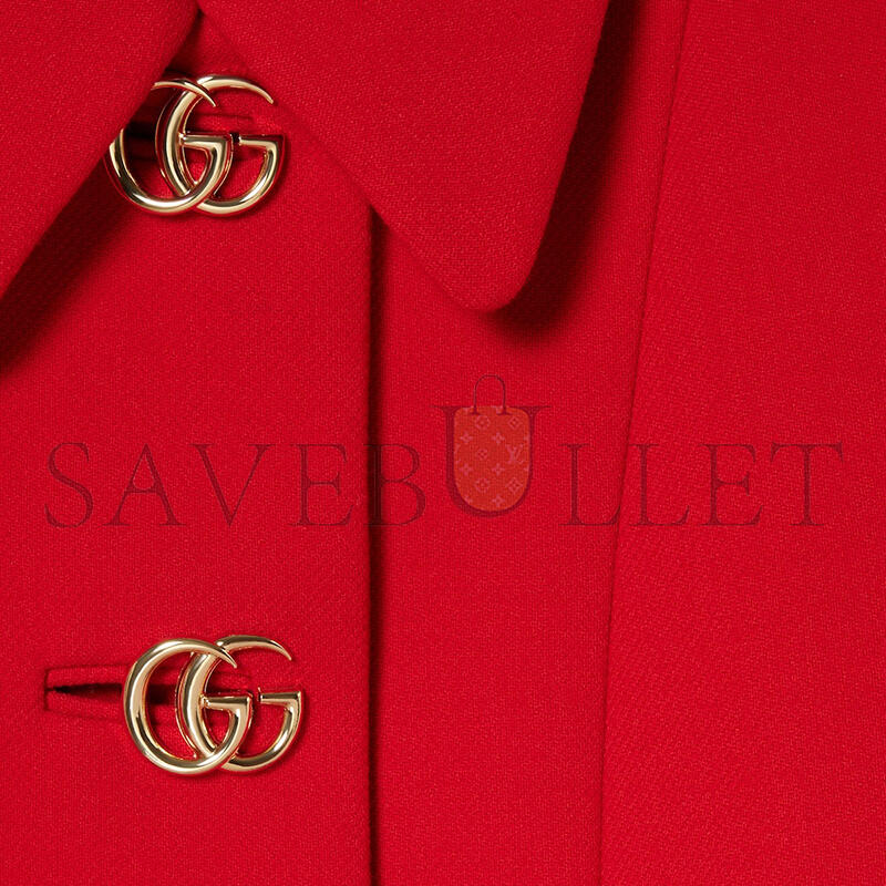 Gvc*1 wool nattÉ coat with double g button 860471